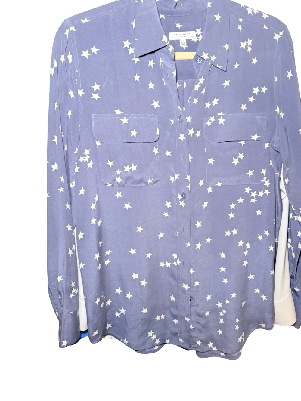 Equipment Silk Bluestone Star Shirt Medium